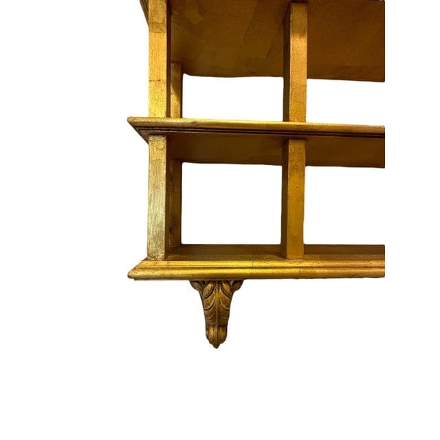 Mid 20th Century Multi-Tiered Vintage Italian Gilded Wall Shelf | IdleHour