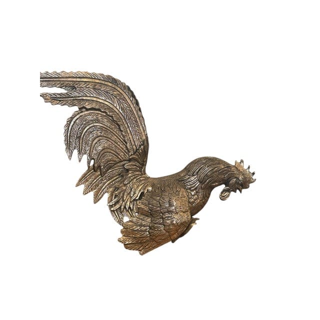 Mid 20th Century Pair of Large English Silver Plated Fighting Roosters | IdleHour