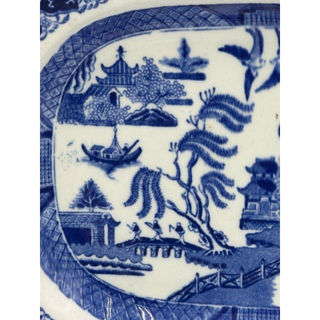Mid 20th Century Ridgway Blue Willow Platter | IdleHour
