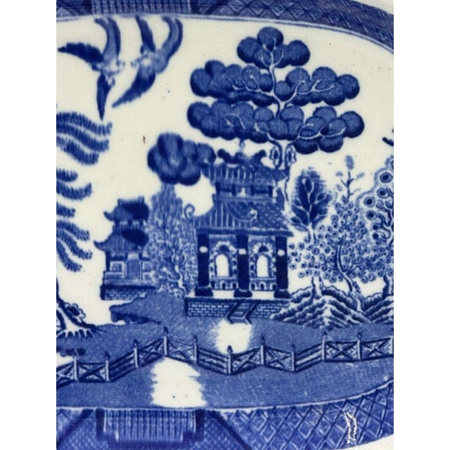 Mid 20th Century Ridgway Blue Willow Platter | IdleHour