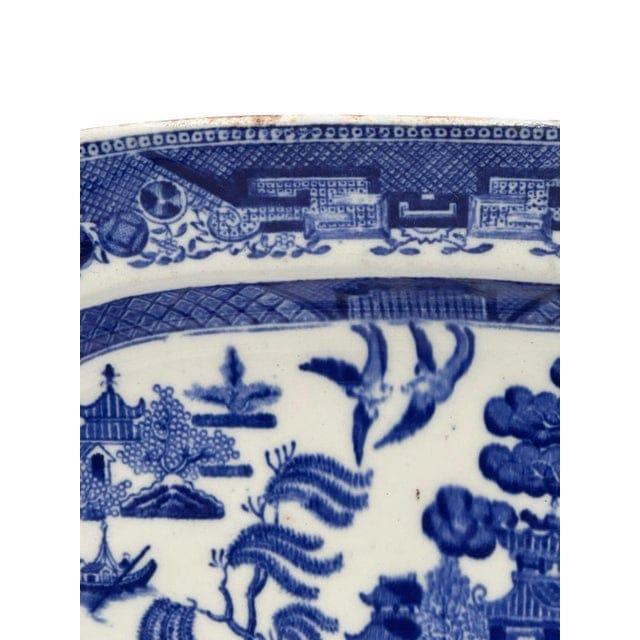 Mid 20th Century Ridgway Blue Willow Platter | IdleHour
