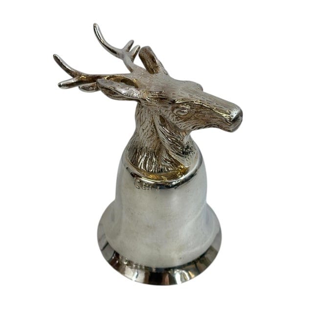 Mid 20th Century Set of 10 Silver Plate Elk Stirrup Cups | IdleHour