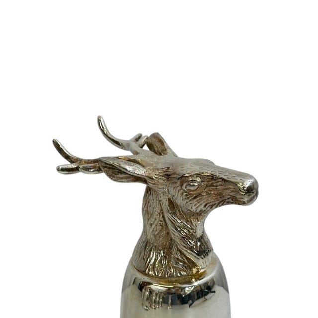 Mid 20th Century Set of 10 Silver Plate Elk Stirrup Cups | IdleHour