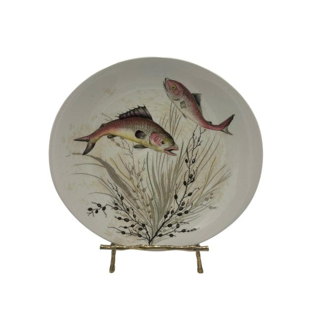 Mid 20th Century Set of 11 Vintage Johnson Brothers Fish Dinner Plates - 6 Patterns | IdleHour