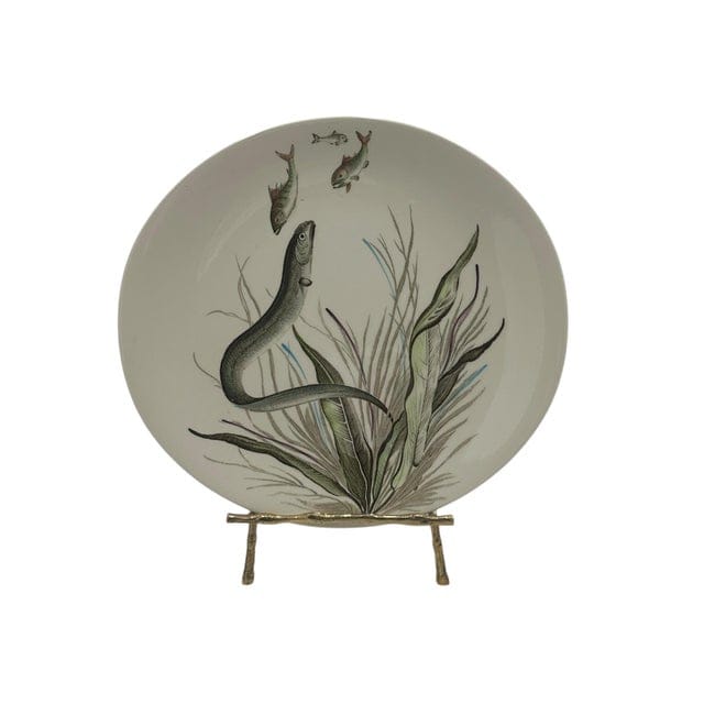 Mid 20th Century Set of 11 Vintage Johnson Brothers Fish Dinner Plates - 6 Patterns | IdleHour