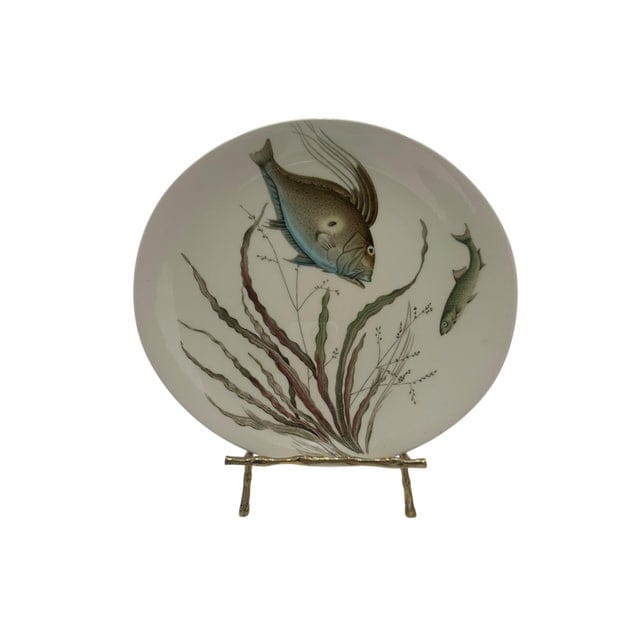Mid 20th Century Set of 11 Vintage Johnson Brothers Fish Dinner Plates - 6 Patterns | IdleHour
