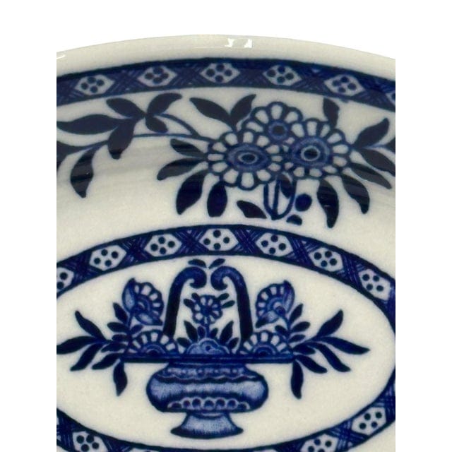 Mid 20th Century Set of 22 Sterling China Vitrified Blue & White Appetizer Plates | IdleHour