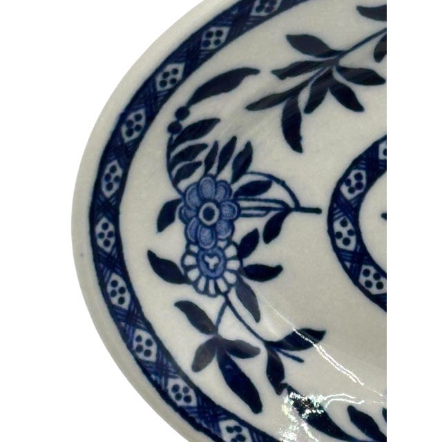 Mid 20th Century Set of 22 Sterling China Vitrified Blue & White Appetizer Plates | IdleHour