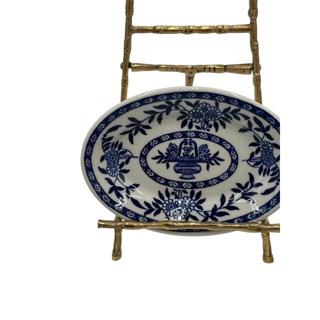 Mid 20th Century Set of 22 Sterling China Vitrified Blue & White Appetizer Plates | IdleHour
