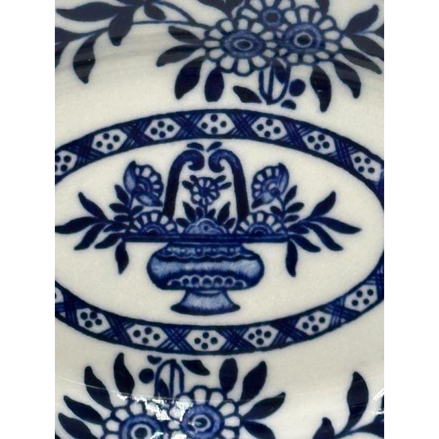 Mid 20th Century Set of 22 Sterling China Vitrified Blue & White Appetizer Plates | IdleHour