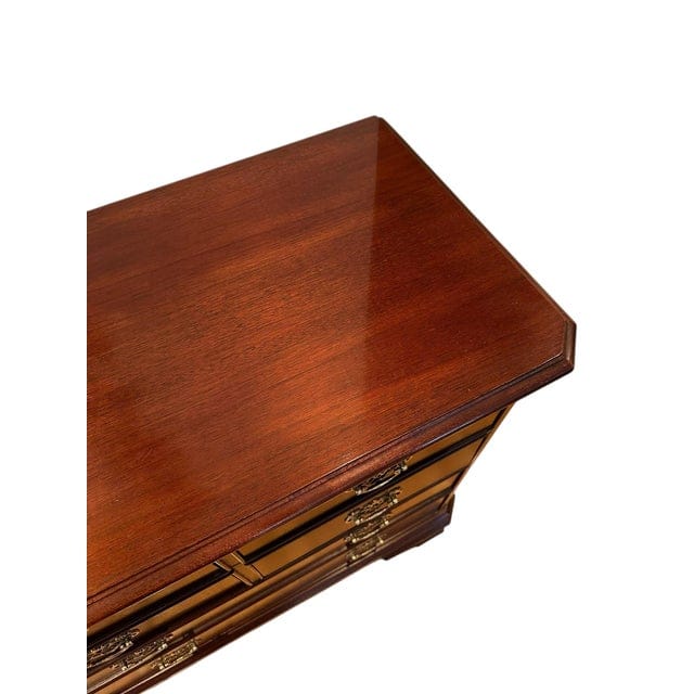 National Mount Airy Chippendale Solid Cherry Dresser With Brass Hardware | IdleHour