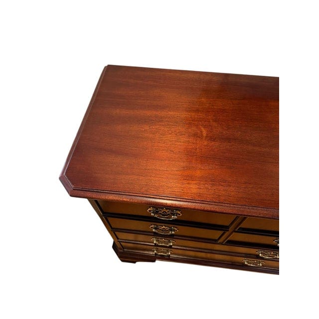 National Mount Airy Chippendale Solid Cherry Dresser With Brass Hardware | IdleHour
