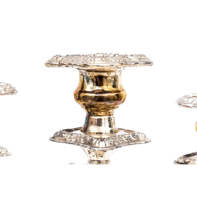 Pair of 19th Century Sheffield Silver Plate Five Candle Candelabrums | IdleHour