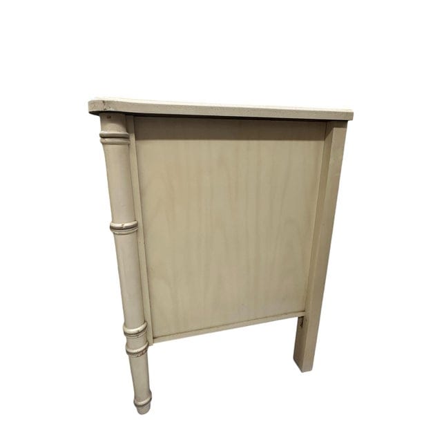 Pair of Cream Henry Link Faux Bamboo Nightstands | IdleHour