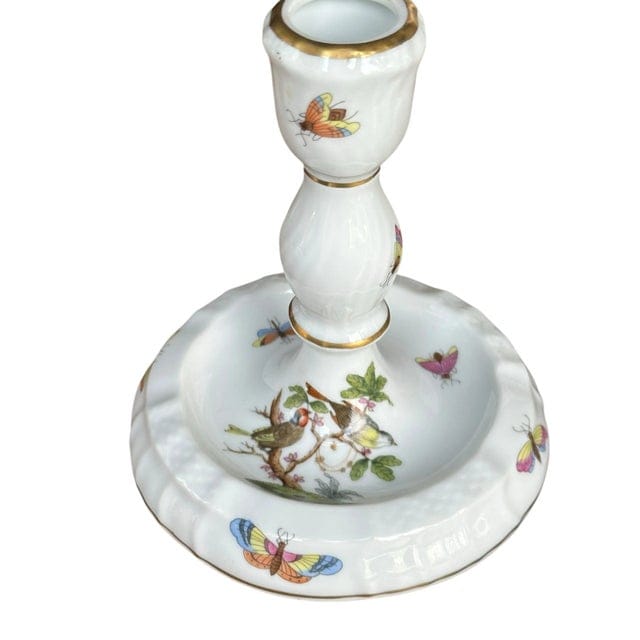 Pair of Herend Rothschild Bird Candlestick Holders | IdleHour