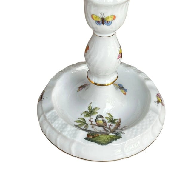 Pair of Herend Rothschild Bird Candlestick Holders | IdleHour