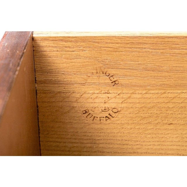 Pair of Kittinger George III Style Colonial Williamsburg Mahogany Four Drawer Bachelors Chests With Brass Hardware | IdleHour