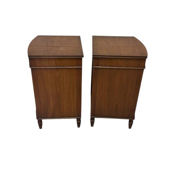 Pair of Kittinger Georgian Style Bowfront Nightstands | IdleHour
