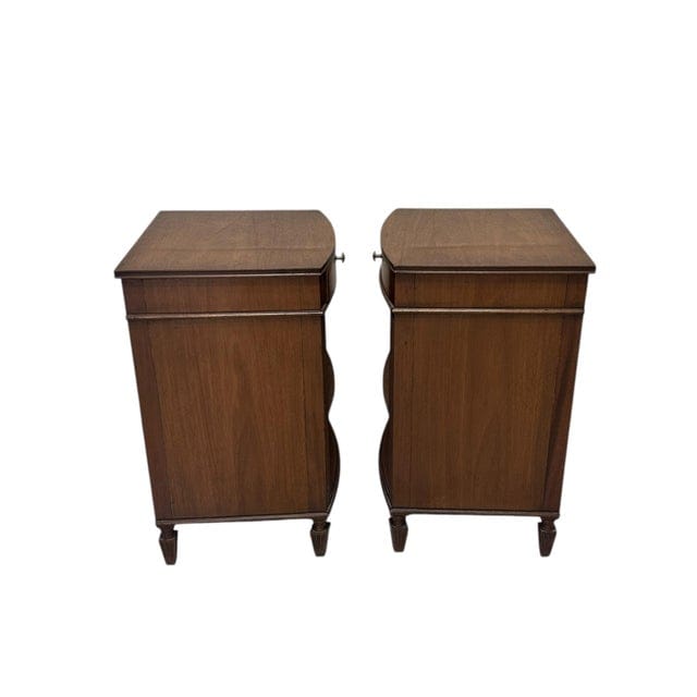 Pair of Kittinger Georgian Style Bowfront Nightstands | IdleHour