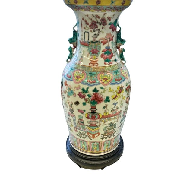 Pair of Large Late 19th Century Bogu Period Chinese Vase Lamps | IdleHour