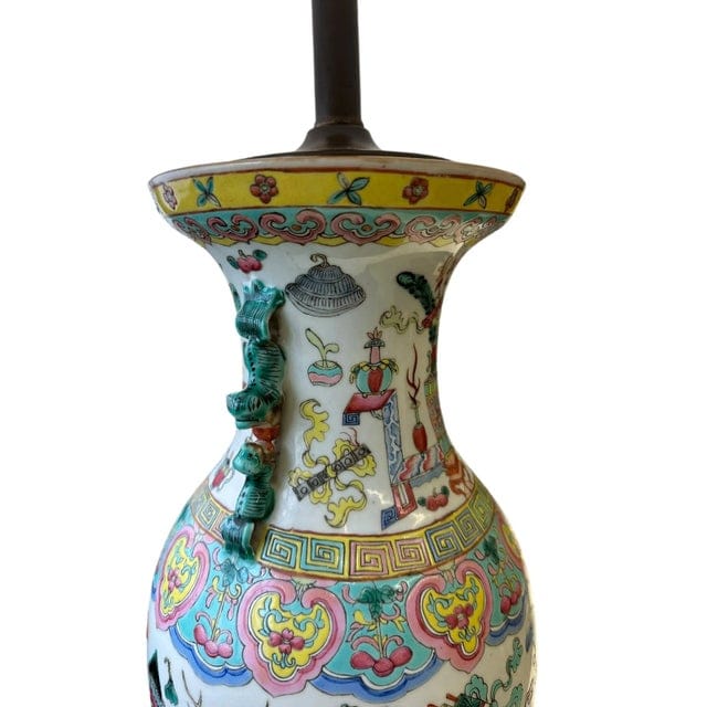 Pair of Large Late 19th Century Bogu Period Chinese Vase Lamps | IdleHour