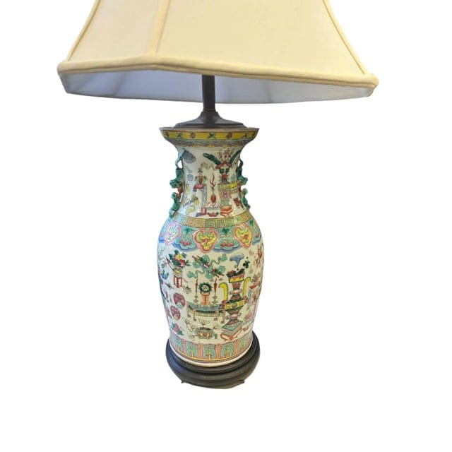 Pair of Large Late 19th Century Bogu Period Chinese Vase Lamps | IdleHour
