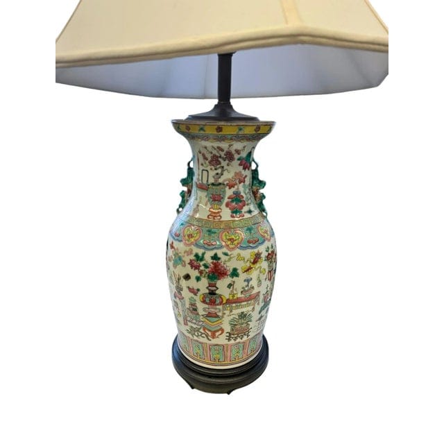 Pair of Large Late 19th Century Bogu Period Chinese Vase Lamps | IdleHour