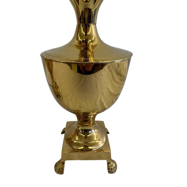 Pair of Late 20th Century Golden Brass Pineapple Lamps | IdleHour