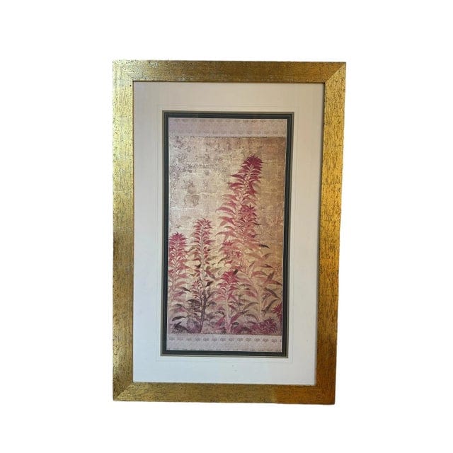 Pair of Lillian August for Soicher Marin Botanical Prints - Golden Harmony I and Golden Harmony II | IdleHour