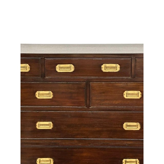 Pair of Vintage Dark Wood Campaign Chests | IdleHour