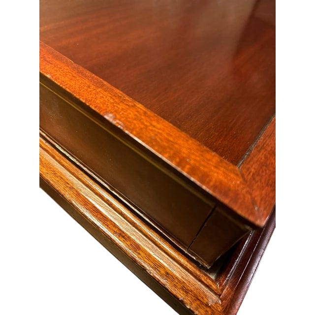 Polo Ralph Lauren Mahogany Regency Tall Console Table / Sideboard With Handled Removable Tray Top | IdleHour