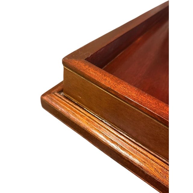 Polo Ralph Lauren Mahogany Regency Tall Console Table / Sideboard With Handled Removable Tray Top | IdleHour