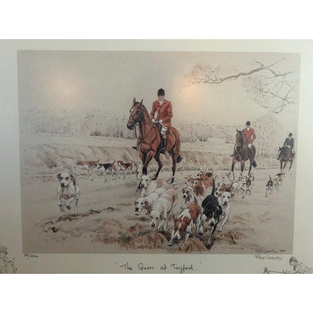 Ros Goody 1981 Special Edition Signed Equestrian Fox Hunt Print "The Quorn at Twyford" - #33/500 | IdleHour