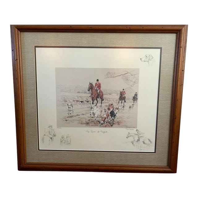 Ros Goody 1981 Special Edition Signed Equestrian Fox Hunt Print "The Quorn at Twyford" - #33/500 | IdleHour