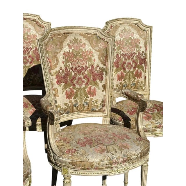 Set of 6 Early 20th Century Louis XVI Dining Chairs With Original Upholstery | IdleHour
