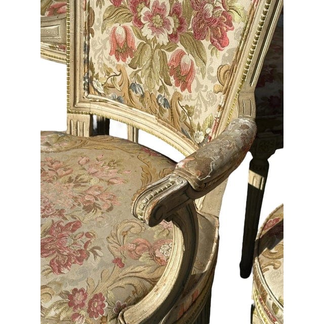 Set of 6 Early 20th Century Louis XVI Dining Chairs With Original Upholstery | IdleHour