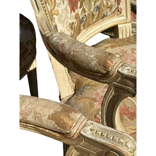 Set of 6 Early 20th Century Louis XVI Dining Chairs With Original Upholstery | IdleHour