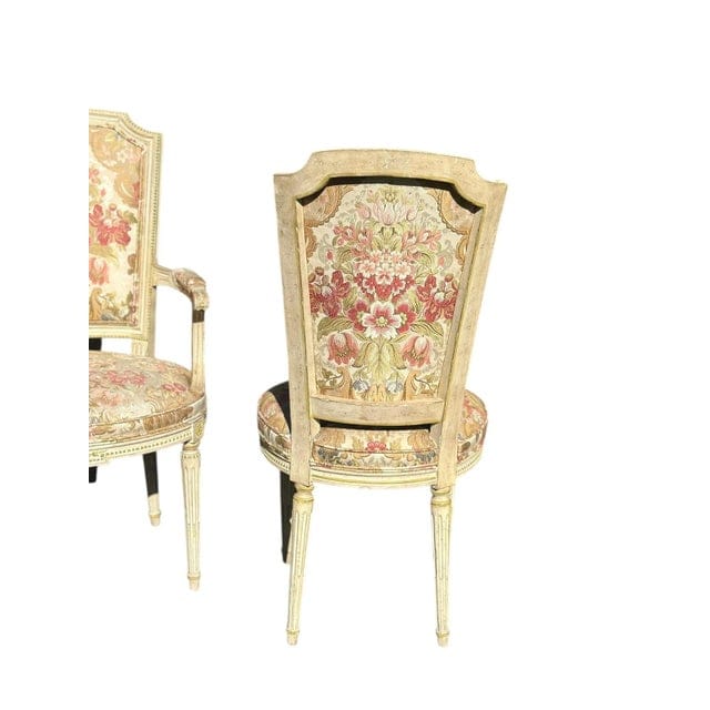 Set of 6 Early 20th Century Louis XVI Dining Chairs With Original Upholstery | IdleHour