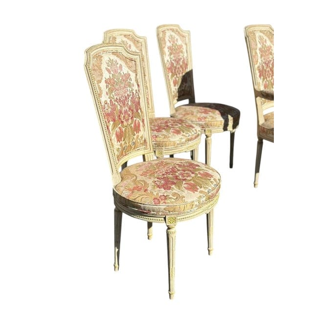 Set of 6 Early 20th Century Louis XVI Dining Chairs With Original Upholstery | IdleHour