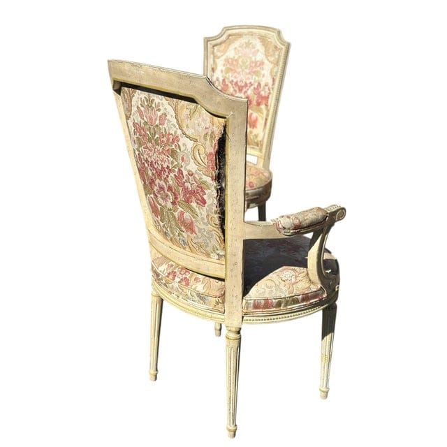 Set of 6 Early 20th Century Louis XVI Dining Chairs With Original Upholstery | IdleHour