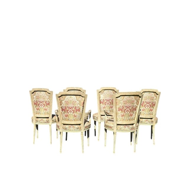 Set of 6 Early 20th Century Louis XVI Dining Chairs With Original Upholstery | IdleHour