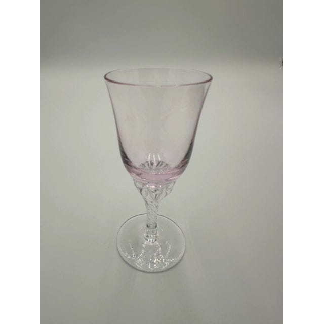 Set of 6 Sasaki Coronation Pink Crystal Cordial Glasses, 1990s | IdleHour
