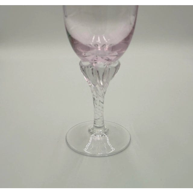 Set of 6 Sasaki Coronation Pink Crystal Cordial Glasses, 1990s | IdleHour