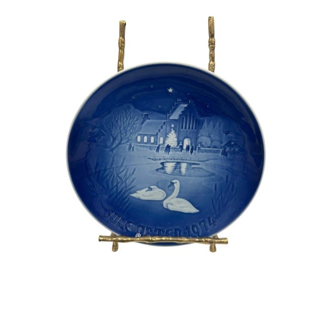 Set of 8 Mid-Late 20th Century Bing & Grøndahl Copenhagen Christmas Collector Plates — 1968, 1974, 1977, 1978, 1980, 1984, 1985, 1987 | IdleHour