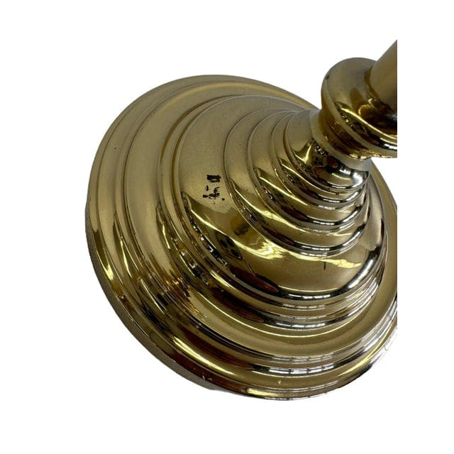 Set of Three Mid 20th Century Brass Twisted Candlestick Holders | IdleHour
