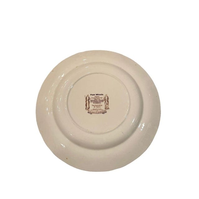 Vintage Alfred Meakin Staffordshire Fair Winds The Friendship of Salem Brown Dinner Plates - Set of 10 | IdleHour
