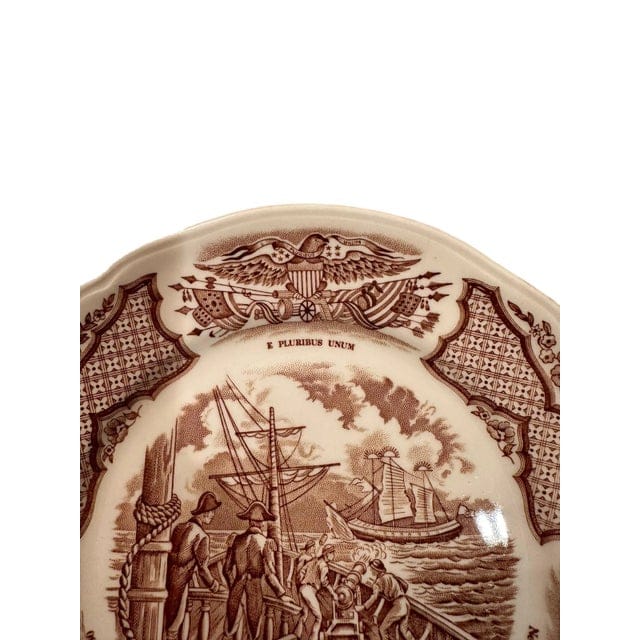Vintage Alfred Meakin Staffordshire Fair Winds The Friendship of Salem Brown Salad Plates - Set of 10 | IdleHour