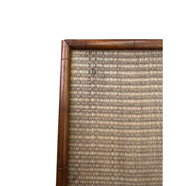 Vintage Chinese Chippendale Two-Tiered Rattan and Bamboo Table | IdleHour