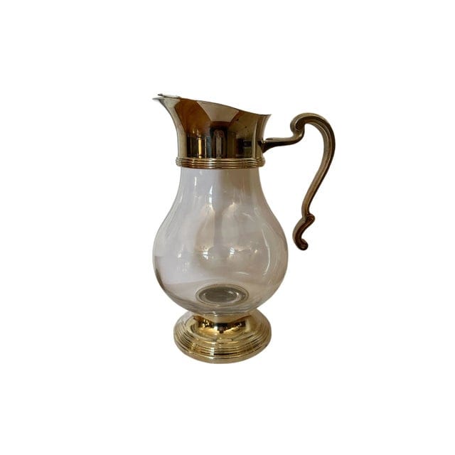 Vintage Christofle Crystal and Silverplate Water Pitcher | IdleHour
