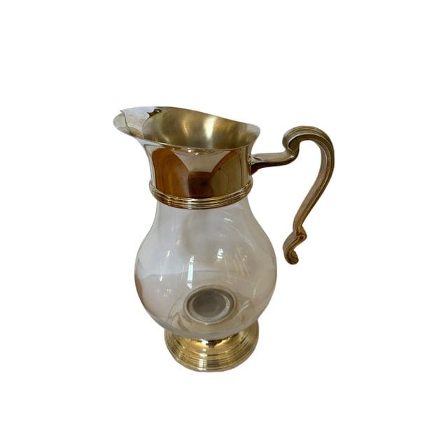 Vintage Christofle Crystal and Silverplate Water Pitcher | IdleHour